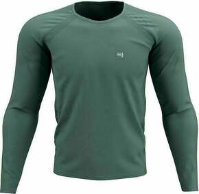 Compressport Training T-Shirt Silver Pine XL Tekaška majica z dolgim rokavom