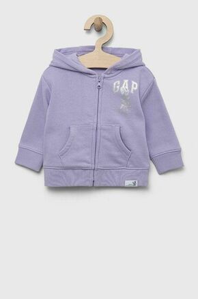 Pulover za dojenčka GAP x Disney vijolična barva