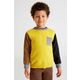 Otroški pulover Mayoral rumena barva - rumena. Otroški Pulover iz kolekcije Mayoral. Model z okroglim izrezom, izdelan iz vzorčaste pletenine.