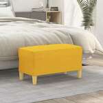 vidaXL Klop svetlo rumena 70x35x41 cm blago