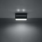 Črna stropna svetilka s kovinskim senčnikom 10x20 cm Lorum – Nice Lamps