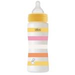 CHICCO Steklenička Well-being silikon 330ml punčka