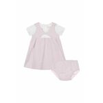 Obleka za dojenčka Michael Kors - roza. Obleka za dojenčka iz kolekcije Michael Kors. Model izdelan iz pletenine.