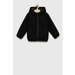 Otroška jakna Abercrombie &amp; Fitch črna barva - črna. Otroška Jakna iz kolekcije Abercrombie &amp; Fitch. Delno podloženi model izdelan iz enobarvnega materiala.