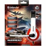 Defender Warhead G-120 gaming slušalke, 3.5 mm, bela/rdeča, 110dB/mW, mikrofon