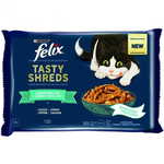 Felix Shreds mačja hrana v soku, losos, tuna, 12 x (4 x 80 g)