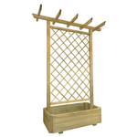 vidaXL Lesena vrtna pergola s koritom 162 x 56 204 cm