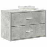 Vidaxl Omara z 2 predaloma betonsko siva 60x31x40 cm inženirski les