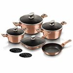 KINGHoff Berlinger Haus Bh-6191 Rose Gold Granit Pot Set