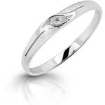 Cutie Diamonds Eleganten prstan iz belega zlata z diamanti DZ6815-2844-00-X-2 (Obseg 48 mm) Belo zlato 585/1000