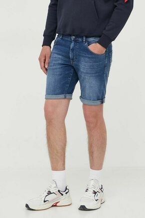 Jeans kratke hlače Sisley moški - modra. Kratke hlače iz kolekcije Sisley. Model izdelan iz jeansa. Lahkoten elastičen material zagotavlja popolno svobodo gibanja.