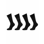 Tommy Hilfiger Set 4 parov moških visokih nogavic 701220146 Črna