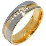 Silvego Poročni jekleni prstan za ženske MARIAGE RRC2050-Z (Obseg 52 mm)