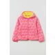 Otroška jakna OVS roza barva - roza. Otroški jakna iz kolekcije OVS. Delno podložen model, izdelan iz gladkega materiala.