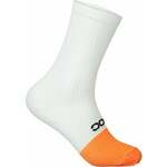POC Flair Sock Mid Hydrogen White/Zink Orange L Kolesarske nogavice