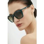 Sončna očala Armani Exchange ženski, zelena barva - zelena. Sončna očala iz kolekcije Armani Exchange. Model s toniranimi stekli in okvirji iz plastike. Ima filter UV 400.