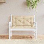 vidaXL Blazina za vrtno klop bež 100x(50+50)x7 cm oxford tkanina