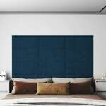 VIDAXL Stenski paneli 12 kosov modri 60x30 cm žamet 2,16 m²