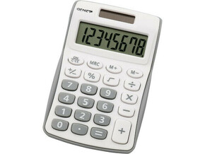 Genie Kalkulator 8-mestni žepni 120 b siv