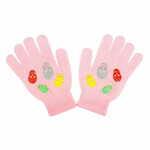 WEBHIDDENBRAND Otroške zimske rokavice New Baby Girl svetlo roza - 122 (6-7 let)