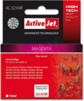 ActiveJet CLI-521M črnilo vijoličasta (magenta)