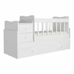 Bela otroška posteljica s prostorom za shranjevanje 60x120 cm Sansa – Kalune Design