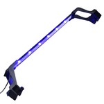 VIDAXL LED svetilka za akvarij s sponama 55-70 cm modra in bela