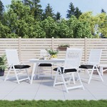 vidaXL Blazine za stole 4 kosi črne 40x40x7 cm oxford tkanina