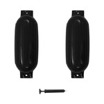vidaXL Odbijač za čoln 2 kosa črna 69x21,5 cm PVC