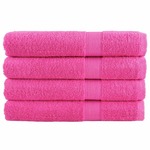 vidaXL Premium brisače 4 kosi roza 80x200 cm 600 g/m2 100 % bombaž