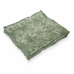 Zelena blazina za stol Tierra Bella Green Flowers, 37 x 37 cm