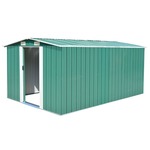 shumee Vrtna lopa 257x392x181 cm kovinska zelena