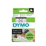 DYMO D1 trak 6 mm, črna na beli, 43613