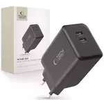 Tech-protect NC45W GaN polnilnik 2x USB-C 45W, črna