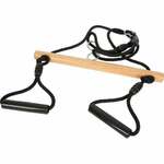 Small foot trapezno gugalnico z gimnastičnimi krogi Black Line