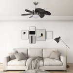 shumee stropni ventilator s svetilko 76 cm temno rjave barve