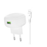 XO Polnilec za telefon L86 QC3.0 1xUSB bel + 8-pin Lightning kabel