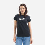 Bombažen t-shirt Levi's črna barva - črna. T-shirt iz kolekcije Levi's. Model izdelan iz tanke, elastične pletenine.