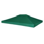 vidaXL Nadomestna streha za paviljon 310 g / m² zelena 3 x 4 m