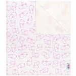 WEBHIDDENBRAND Nepremočljiva flanelna blazinica New Baby hippo pink