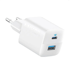 Anker 323 polnilec 33W 1xUSB-A 1xUSB-C Bela