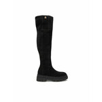 Tommy Hilfiger Visoki Škornji Suede Over-The-Knee Boot FW0FW08159 Črna