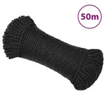 vidaXL Delovna vrv črna 3 mm 50 m polipropilen