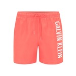 Calvin Klein Swimwear Kratke kopalne hlače 'MEDIUM DRAWSTRING' svetlo roza / bela 25151641