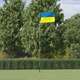 Vidaxl Zastava Ukrajine in drog 5,5 m aluminij