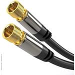 PREMIUMCORD kabel, satelitska antena F moški - F moški (135 dB) 4x zaščiten 5m