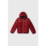 Otroška jakna Levi's rdeča barva - rdeča. Otroški jakna iz kolekcije Levi's. Podložen model, izdelan iz gladkega materiala.