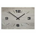 LESTUR Stenska ura Newline - moderna stenska ura, lesena stenska ura, velika številčnica, Slovenija, bela, bela reliefna