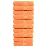 vidaXL Premium brisače 10 kosov oranžna 70x140cm 600 g/m2 100 % bombaž