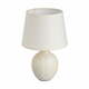 Kremno bela keramična namizna svetilka s tekstilnim senčnikom (višina 28 cm) – Casa Selección